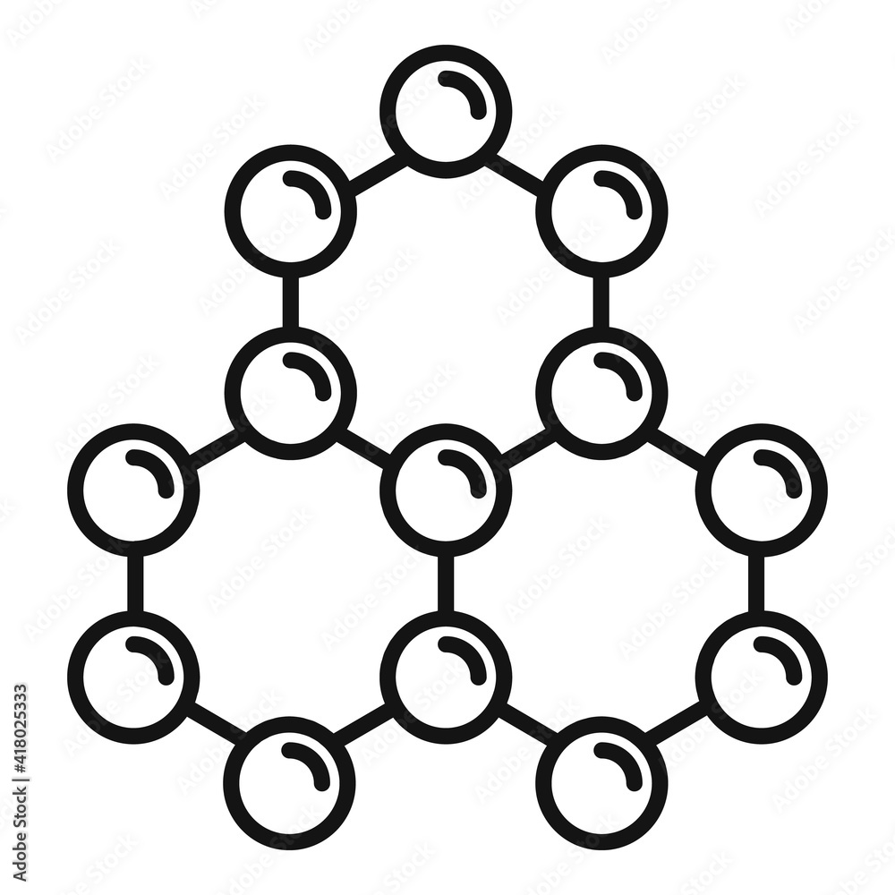 Poster nanotechnology molecule structure icon. outline nanotechnology molecule structure vector icon for we