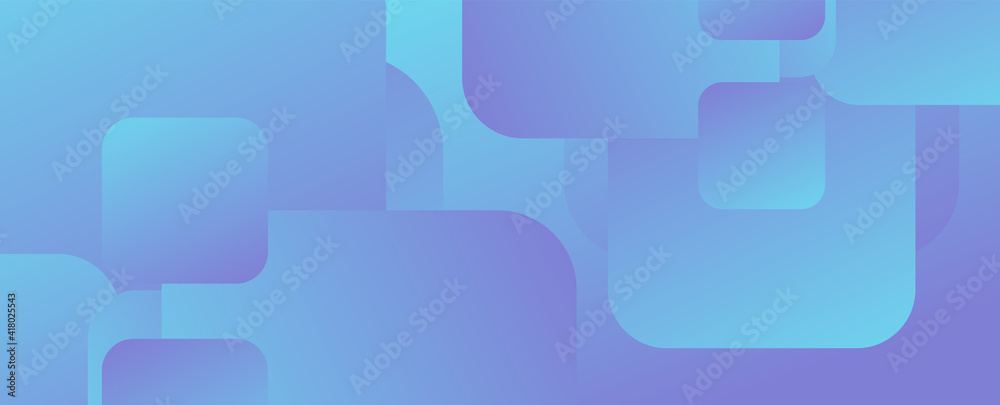 Poster Square shapes composition geometric abstract background. 3D shadow effects and fluid gradients. Modern overlapping forms
