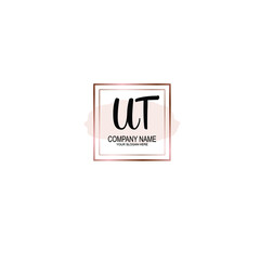 Letter UT Beautiful handwriting logo