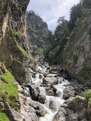 waterfall in the mountains