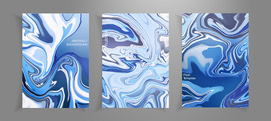 Liquid colors covers set. Pastel colors mixture. Eps10 vector.