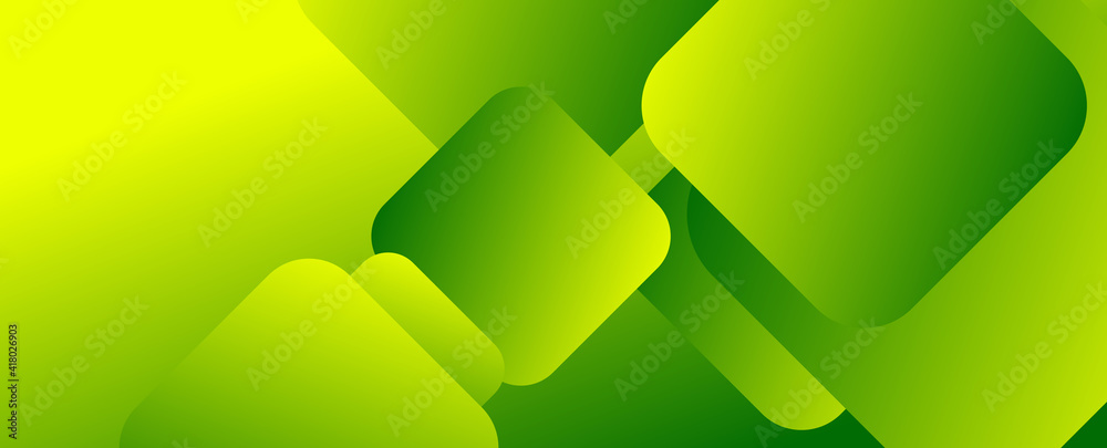 Aufkleber Square shapes composition geometric abstract background. 3D shadow effects and fluid gradients. Modern overlapping forms