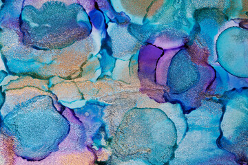 Alcohol ink modern abstract painting, modern contemporary art. High quality details.