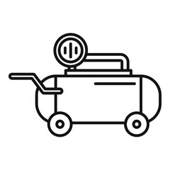 Tool air compressor icon. Outline tool air compressor vector icon for web design isolated on white background