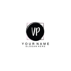 Letter VP Beautiful handwriting logo