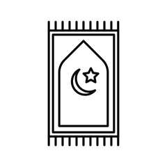 Pray carpet, islamic rug, arabic carpet for muslim prayer. Ramadan karem, eid al-fitr mubarak