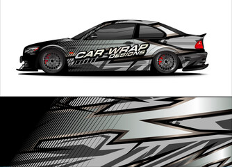 car wrap design. simple lines with abstract background vector concept for vehicle vinyl wrap and automotive decal livery
