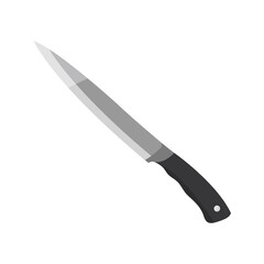 Kitchen knife icon Isolated on white background. Vector illustration in a flat style