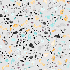 Terrazzo Texture Vector. Flooring Seamless Pattern
