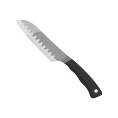 Kitchen knife icon Isolated on white background. Vector illustration in a flat style