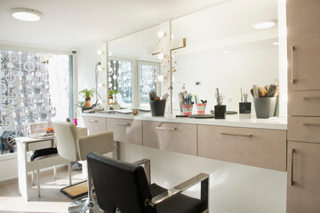Small hair salon interior
