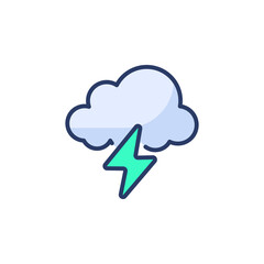 Thunderstorm icon in vector. Logotype
