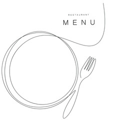 Menu restaurant background, vector illustration