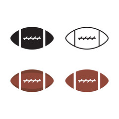 Rugby ball icon. Football ball vector illustration