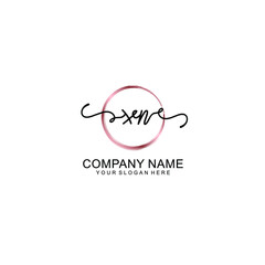 Letter XN Beautiful handwriting logo
