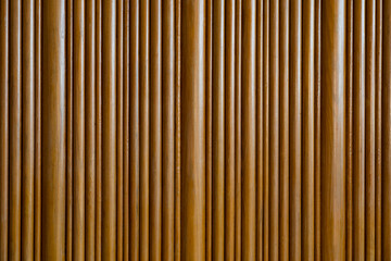 Natural wood slats texture seamless background, timber battens.