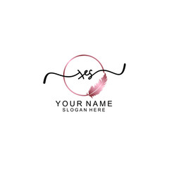 Letter XS Beautiful handwriting logo