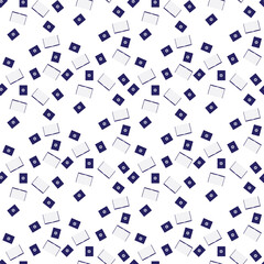 Jewish book pattern, Blue White Torah siddur open and close with White star of David seamless pattern