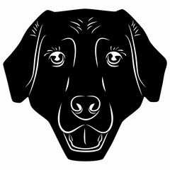 illustration of a dog head, vector drawing