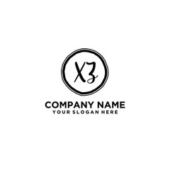 Letter XZ Beautiful handwriting logo