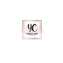 Letter YC Beautiful handwriting logo