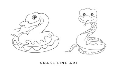 Cartoon snake outline