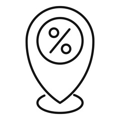 Sales percent tag icon. Outline sales percent tag vector icon for web design isolated on white background