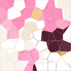 Abstract geometric background with different colors hexagons. Suitable as a texture for fabric, wallpaper, rugs, interior decor 