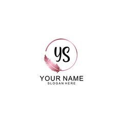 Letter YS Beautiful handwriting logo