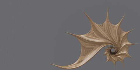Obraz premium 3D illustration. Golden ratio. Nautilus shell, Fibonacci symmetry, spiral structure growth. 