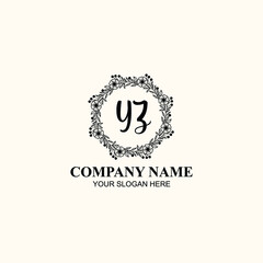 Letter YZ Beautiful handwriting logo