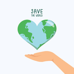 Save the earth, Ecology concept, Protect the world.