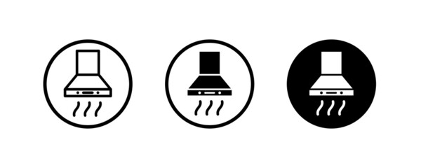 Exhaust hood icon. Electronic devices, Kitchen extractor icons illustration, filter vector sign symbol