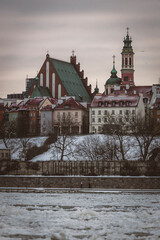 Warszawa Warsaw widok Starego Miasta od strony Praskiej
