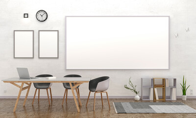 Meeting room interior modern style, 3D rendering 