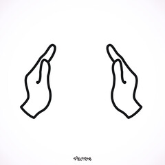 Hand icon vector