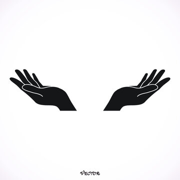 Supporting hands illustration