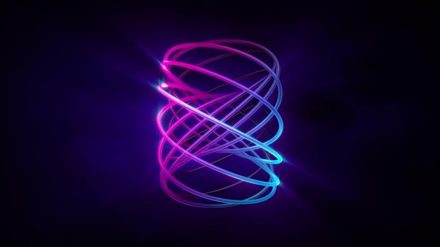 Abstract background 3D animation shiny regular geometry structure rotate and transform in space loop.