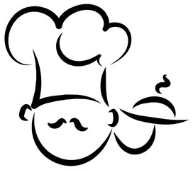 Chef Cooking logo stock illustration