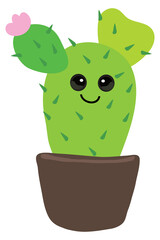 Cartoon Cactus Desert Plant stock illustration