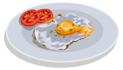 Fried Egg stock illustration