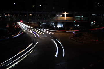 traffic in night