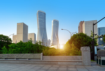 Modern buildings in Hangzhou China