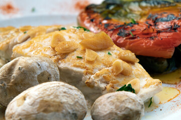 Plate of seafood from the Canary Islands