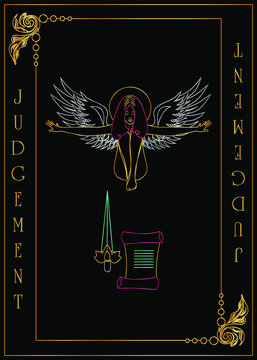 the illustration - card for tarot - The Judgement Card.