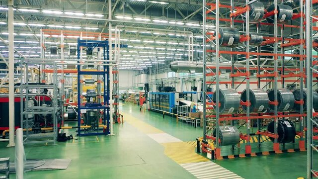 Premises of a factory fabricating plastic materials