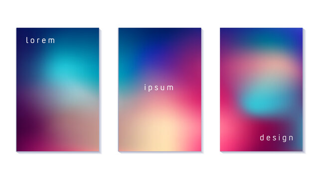 Abstract blurred gradient background. Colorful smooth banner template. Mesh backdrop with bright colors. Vector	
