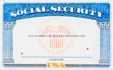 Blank social security card. - 418053543