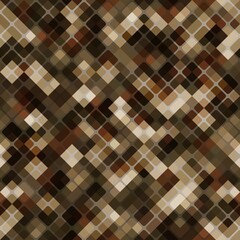 Vector seamless pattern of colored diagonal cells. Texture for textile print