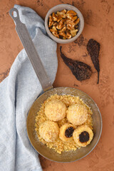 Dumplings with dried pears and nuts